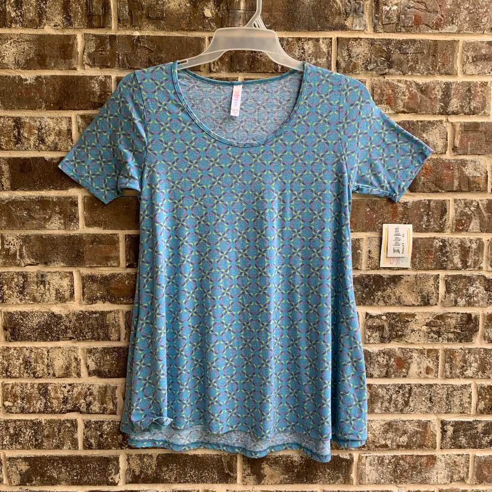 LuLaRoe Women's Perfect T Top Blouse Blue Size XS